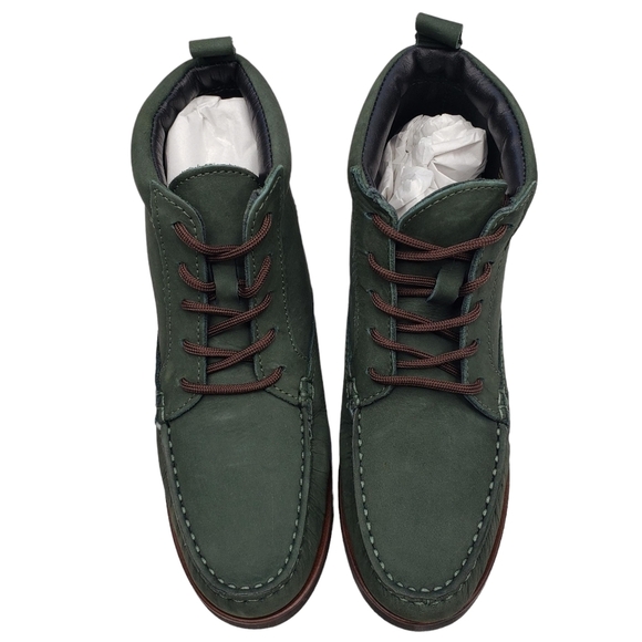 Marc Joseph | NIB Gramercy Forest Green Leather Preppy High Top Booties Boy's 4 - Picture 8 of 14